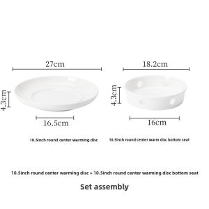 YOGEHOME | Creative Ceramic Insulated Candle Heating Serving Platter