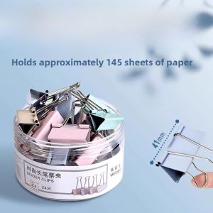 Colorful Long Tail Paper Clips Office Supplies Business Documents Fixing Clips Large Medium Small Size Combination for Files