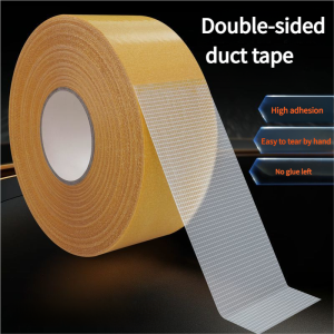 Double Sided Tape Heavy Duty  Universal High Tack Strong Wall Adhesive with Fiberglass Mesh Sticky Clear Tape Easy Use
