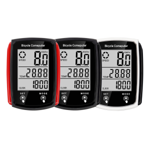 Luminous LCD Rechargeable Bicycle Computer Wired Speedometer - Road & Mountain Bike Cycling Odometer Speed Counter