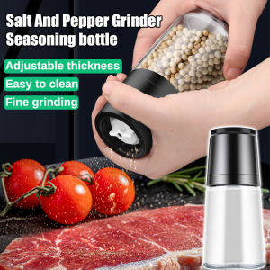 Refillable Pepper Shaker Salt and Pepper Grinder With Adjustable Thickness Manual Spice Mill Kitchen Spice Container
