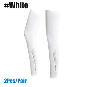 1 Pair Compression Leg Sleeves – Full Length Long Knee UV Protection Sleeves for Outdoor Sports – Cycling Football Basketball
