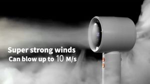 SANSONIC High Speed Handheld Fan Strong Wind 100 Gear With Adjustable Speeds LED Display Battery Portable Quiet Mini Fan