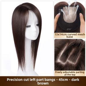 YIMEI | Hair Volume Enhancing Topper Real Hair Cover White Hair Seamless