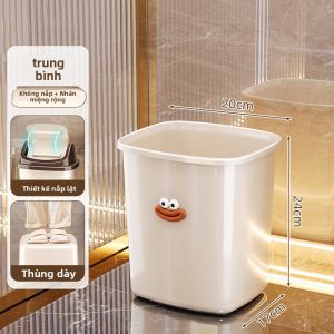 MEIZHUFU | Thùng Rác Nhà Có Nắp Đảo Lớn