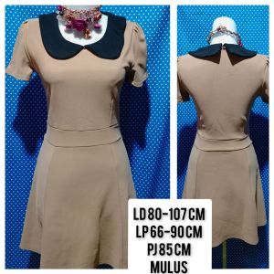 DRESS LENGAN PENDEK BROWN 195