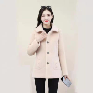 Winter Thickened Lamb Fur Jacket Womens Fashionable All-Match Integrated Particle Fleece Slimming Trendy Coat Korean Style