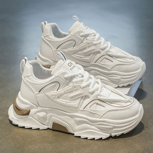 Putian Mens Shoes Fall 2025 New High-End Sporty Casual Thick Bottom Heightening White Dad Trendy Shoes Comfortable Soft Rubber