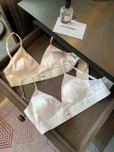 Joycebra Mới Satin Ngực Nhỏ Ve Áo Nữ Quần Lót Mỏng Thoải Mái Thoáng Khí Áo Ngực Có Thể Điều Chỉnh Chống Chảy Xệ  Áo Hai Dây Vải Nylon