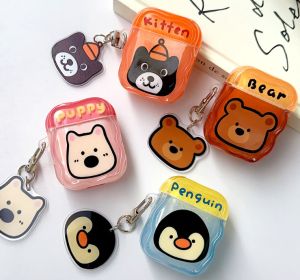 jelly cat Cute Bashful Penguin AirPods Case For AirPods 1 2 3 4 AirPods Pro Wireless Earbud Bluetooth Headphones Headset Earphone Anti-fall Cover Shell