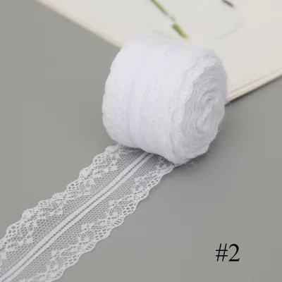 10m/roll white lace ribbon 3-4.5cm handmade home craft material hollow flower lace ribbon DIY clothing sewing and fabric