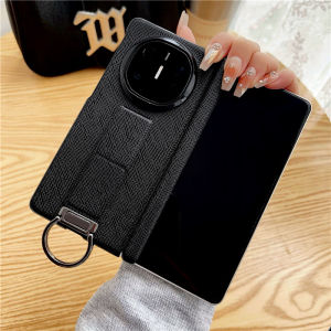 Ultra-Thin Genuine Leather Huawei MateX3 Phone Case with Wristband And Ring Holder Full Cover Drop Protection Foldable Screen