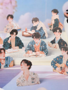 Miêu Tả Người Dán Giấy Nhung Trắng DIY Sổ Tay Trang Trí Sáng Tạo Giá Trị Thẩm Mỹ Cao Nhãn Dán Thủ Công Văn Phòng Phẩm