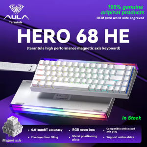 AULA | AULA HERO 68HE Magnetic Switch Keyboard RGB Gaming Mechanical Keyboard Rapid Trigger 8K Return Wired Esports Custom Keyboard