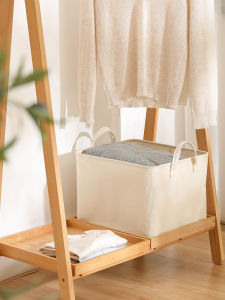 Japanese Style Large Capacity Pure Cotton Laundry Basket Foldable Storage Box Toy Clothes Home Use Utility Product Washable