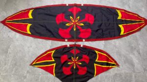 Áo diều xỏ 2m hoa phượng đỏ vải siêu đẹp (sản phẩm chỉ nguyên áo diều)