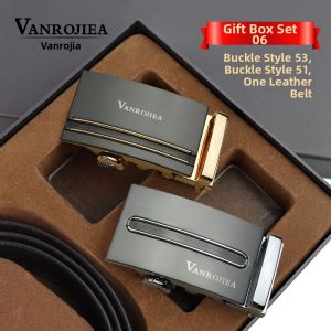 Mens Automatic Double Buckle Belt Leather