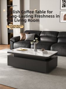 YIYOU | Modern Luxurious Rectangular Marble Coffee Table