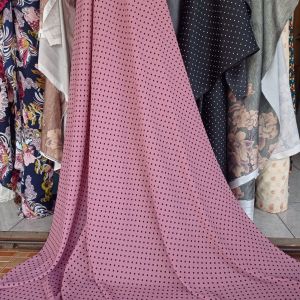 Kain Ceruty polkadot premium - Harga per setengah meter