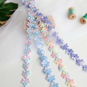 Tinh Tế Hoa Nhiều Màu Sắc Hòa Tan Trong Nước Thêu Ren Viền Diy Trang Trí Quần Áo Trẻ Em Tay Áo Phụ Kiện Quần Áo Búp Bê Handmade