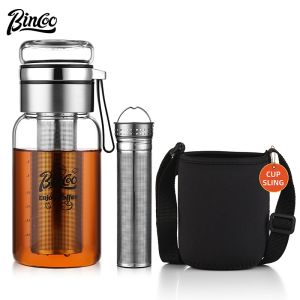BINCOO Coffee Cold Brew Water Bottle with Filter Glass Iced Drip Coffee Cup Extraction Coffee Maker 500ML/750ML/800ML