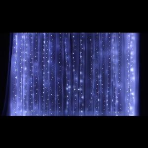 Lampu Hias LED Kawat Model Tirai 300 LED 3 x 3 Meter Remote Control