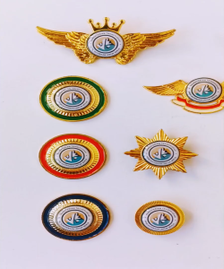 Pin Bros Lencana Kuningan Emas Kementerian Transmigrasi (Peniti atau Magnet)