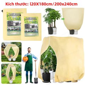 Vỏ Bảo Vệ Cây Mùa Đông Khỏi Lạnh Vải Không Dệt Chống Sương Giá Chất Chống Đông Có Dây Kéo Cho Cây Trồng Trong Vườn