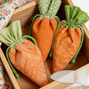 YOMDID 2pcs Easter Carrot Making Sewing Templates DIY Carrot Storage Bag Pattern Quilting Template Creative Sewing Tool