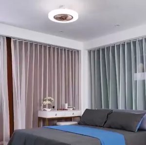 Ceiling Fan Smart 6 Speed Settings Invisible Blades with LED Light Strip Rotatable Remote Controlled Quiet Operation Ideal for Living Rooms Dining Rooms and Bedrooms