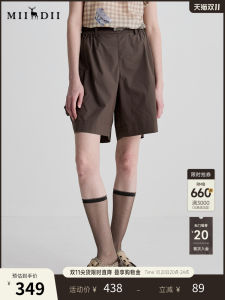 Womens Loose Cotton Shorts A-Line Casual Pants High Waist Zipper Fly Summer New Arrival Versatile Everyday Cotton Workwear