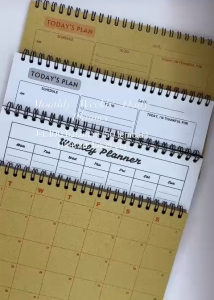 Monthly Planner / Weekly Planner / Daily Planner Spiral 100 Halaman High Quality
