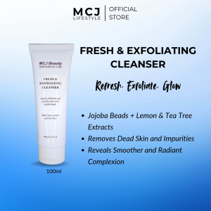 MCJ Beauty Exfoliating Cleanser Gentle Scrub and Refreshing Face Wash for Smooth Skin 100g