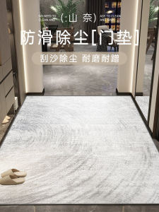 Modern Entrance Door Mat Home Use Large Size Mat Anti Dirty Wear Resistant Self Cleaning Dust Removal Polyester Rectangle Rug