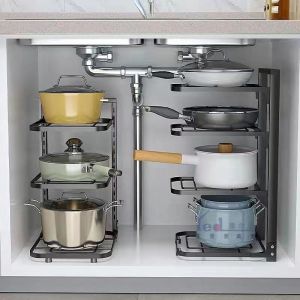 Kitchen Organizer Pot Rack Multi-layer Shelving