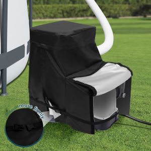 ฝาครอบปั๊มสระว่ายน้ํากันน้ําเงินซับฝาปิดปฏิบัติฝาครอบปั๊มสระว่ายน้ําสายรัดแน่นปั๊มสระว่ายน้ําสําหรับ 4-16 นิ้วปั๊มกรอง