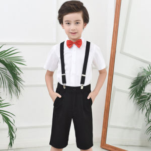 Boys Childrens Chorus Performance Suit Little Boys Formal Wear Outfit White Shirt West Pants Reading Costume Host Boy