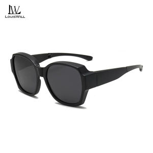 LouisWill แว่นกันแดด Sarung Kacamata แว่นตากันแดดสำหรับสายตาสั้นผู้ชายผู้หญิงแฟชั่นแว่นตากันแดดกรอบขนาดใหญ่แว่นกันแดดฤดูร้อนโพลาไรซ์น้ำหนักเบาพิเศษแว่นกันแดดกลางแจ้งเดินช้อปปิ้งขับรถ