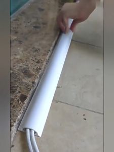 Cable trunking 1M PVC wall wire sleeve cable concealer cable hidden organizer flexible cord extension concealer protector PVC wire molding cable trunking accessories