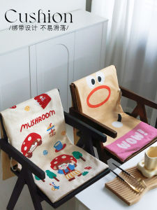 Christmas Series Universal Chair Pad Slipcovers Anti-Slip Strap Dining Table Seat Cushion Protective Fixed Covering Home Use