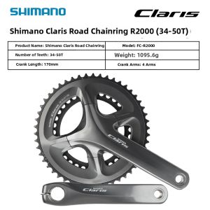 SHIMANO | Bike Crank 34/50T Hollow One-piece
