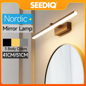 SEEDIQ LED Lampu Cermin Indoor Mirror Front Light Gold  41cm/50cm/80cm/100cm Metal Wall Lamp For Bathroom Living Room Wall Mounted Picture Light Fixture