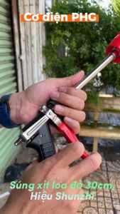Súng xịt loa đỏ 30cm mặt béc sứ và mặt kim loại 1.5mm siêu bền dùng tưới cây phun thuốc sâu rửa xe Hiệu Shunzhi