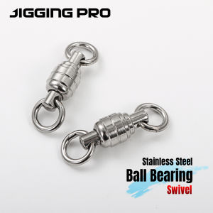 JIGGING PRO Stainless Steel Ball Bearing Swivel High-Speed Rotation Super Strong Tensile Fishing Bait Connector Accessories