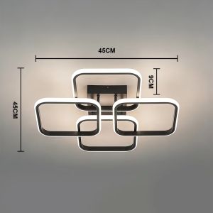 Modern LED Ceiling Light 2-4Rings Creative Design Indoor Ceiling Lamp for Hallway Balcony Aisle Office - Energy Efficient Lighti