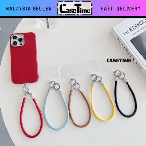 Candy color phone leather strap bangle chain accessories cutie beautiful hanging holder lanyard 手机短绳子