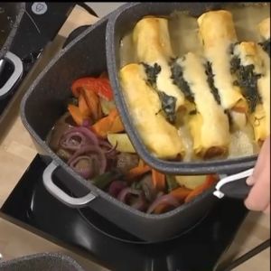 STONELINE® Multi-Purpose Square Roaster 28 cm | with Lid Steamer Deep Fryer