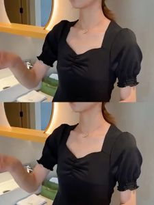 Newlan QZ163 Maxi Dress Korean Style Puff Sleeve Premium Casual Dress