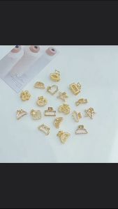 Jepit Rambut Korea Bahan Alloy Warna Emas Ukuran Kecil Jedai Logam Mini Gold Metal Hair Clips P50