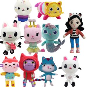 IN STOCK 10 stlyes Gabby Dollhouse Plush Toy Mercat Cartoon Stuffed Animals Mermaid Cat Plushie Doll Birthday Christams Gifts